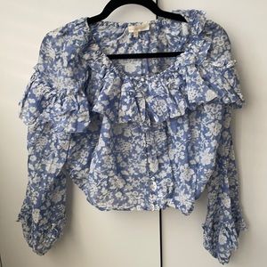 Love shack fancy off the shoulder top